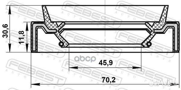 Сальник dodge RAM 09- полуоси 95JAS47701232C Fe