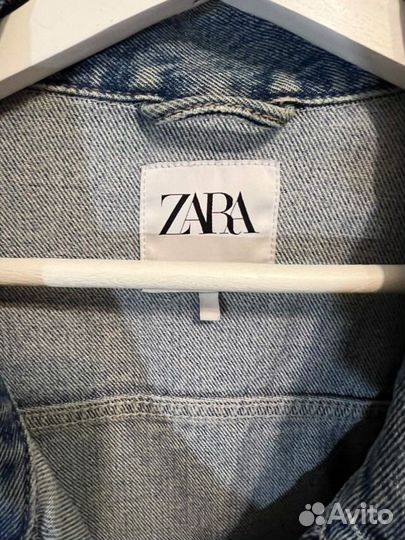 Джинсовая куртка Zara женская oversize