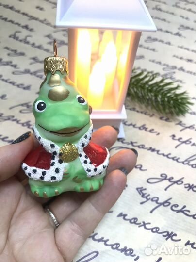 Лягушка -Царевна елочная игрушка