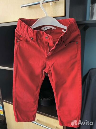 Рубашка и брюки красные.92. готовый лук