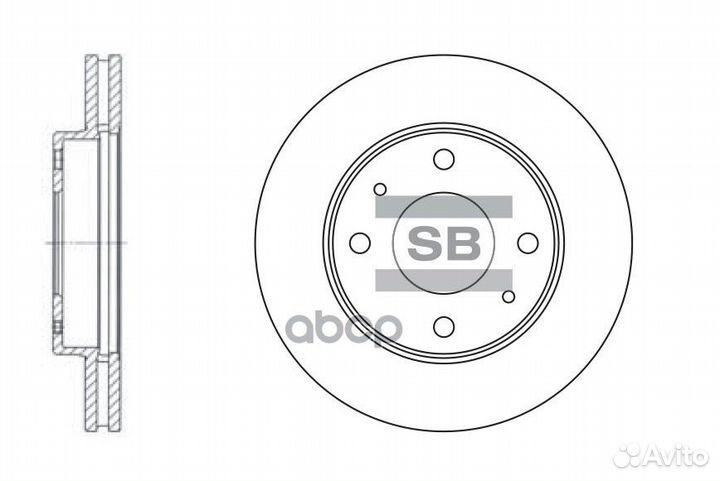 Диск тормозной SD1043 SD1043 Sangsin brake