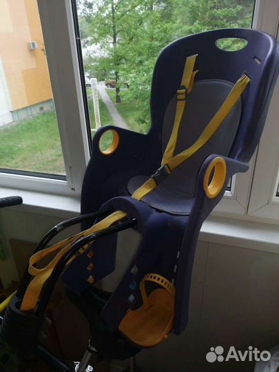 Детское велокресло на подседельную трубу, светло-с