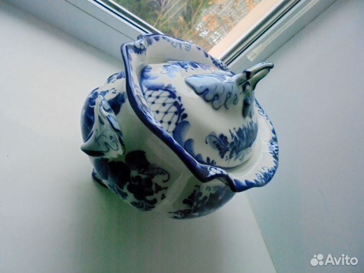 Супница Гжель фарфор 