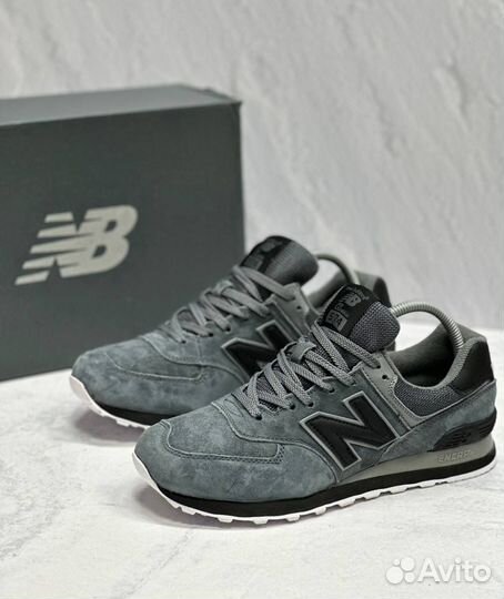 Кроссовки new balance 574 мужские кожаные