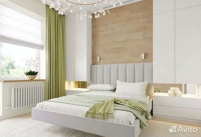 Кровать парящая двуспальная мягкая