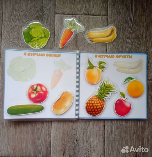 Книга развивающая, игры на липучках