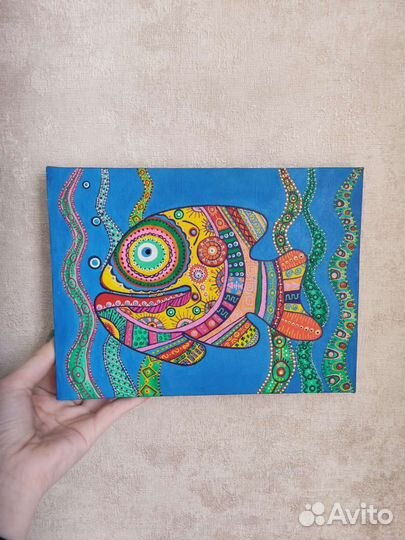 Картина акриловыми красками на холсте