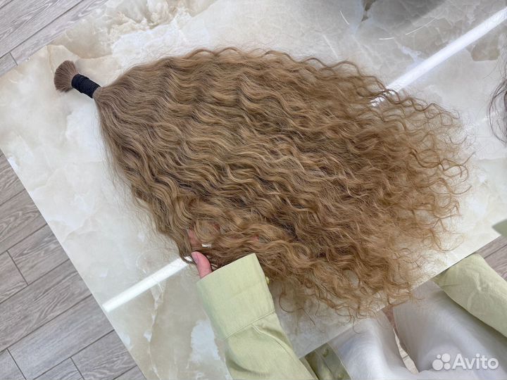 Волосы для наращивания, 50см, кудри