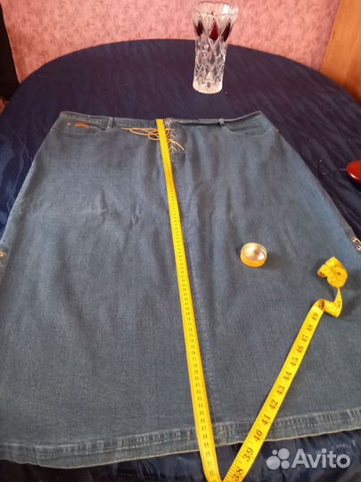 Юбка фирменная джинсовая большой размер