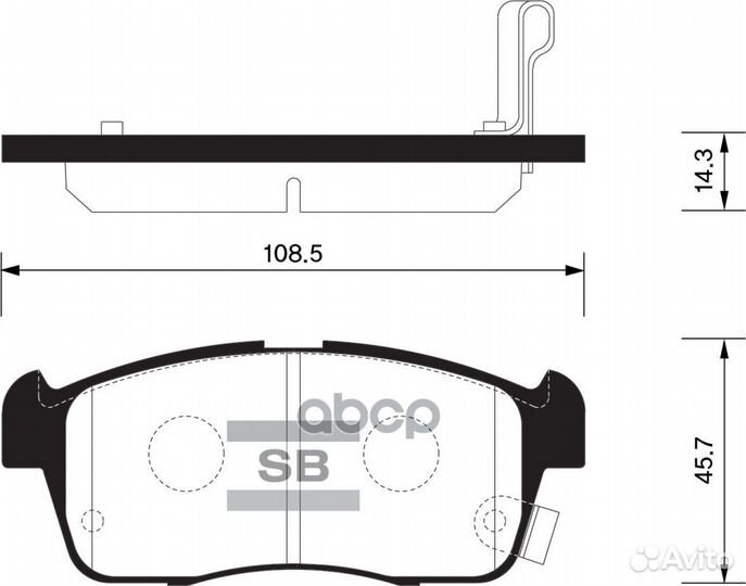 Колодки тормозные, передние SP1549 Sangsin brake