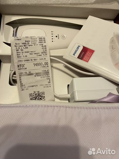 Фотоэпилятор philips lumea. Чек