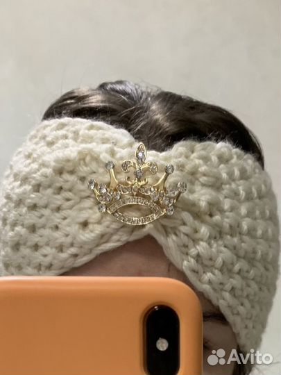 Повязка на голову вязаная