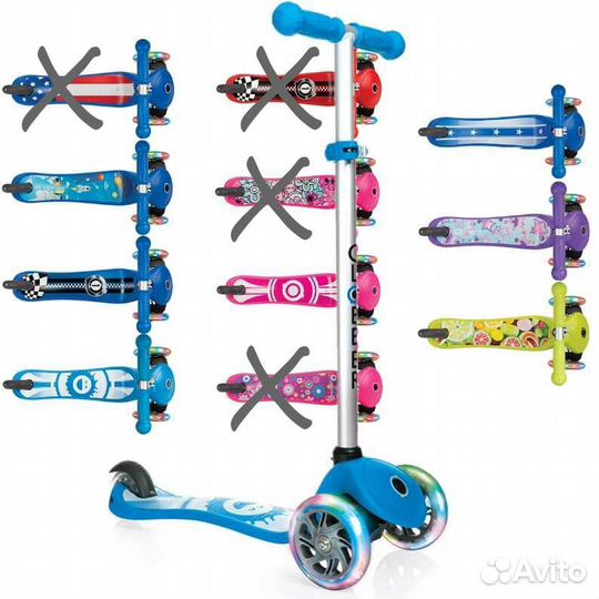 Самокат детский трехколесный Globber Primo Fantasy