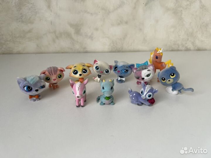 Коллекция пушистых фигурок животных