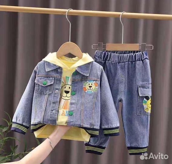 Детский джинсовый костюм Лев 92-98