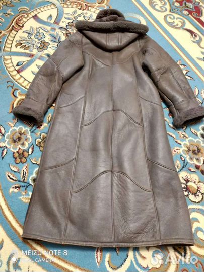 Дубленка натуральная женская 50 52 с капюшоном