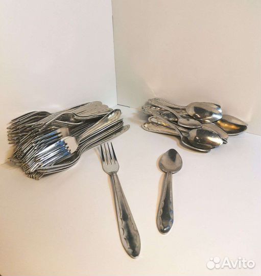 Алюминиевые вилки и чайные ложки СССР новые