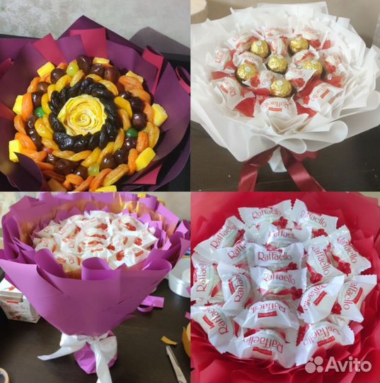 Сладкий букет из конфет