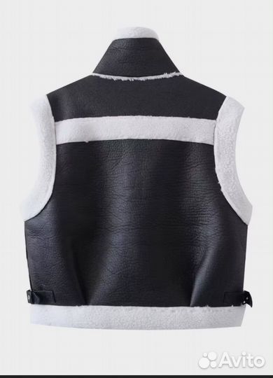 Жилет из искусственной кожи, L новый