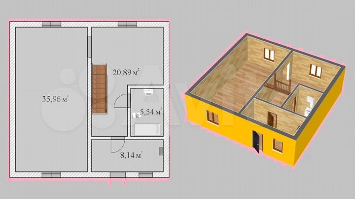 Дом 143 м² на участке 10 сот.