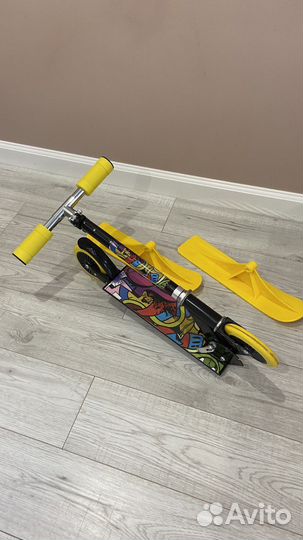Самокат снегокат 2 в 1