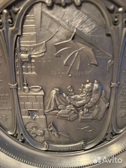 Олово тарелка