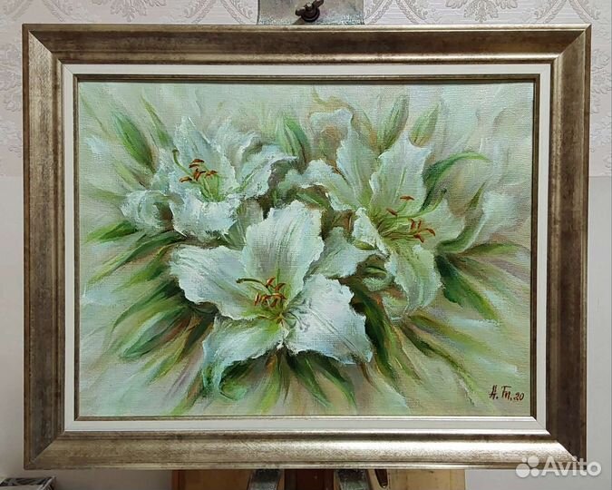 Картина маслом цветы