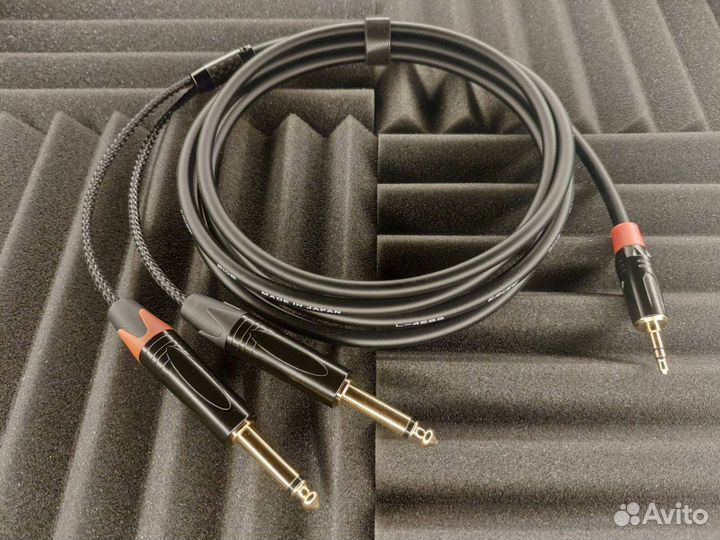 Jack 3,5 st на 2 Jack 6,3 mono Canare L-4E6S