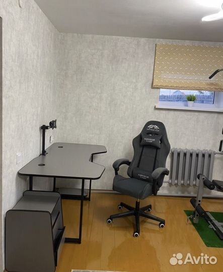 Стол компьютерный Loft серый 120см