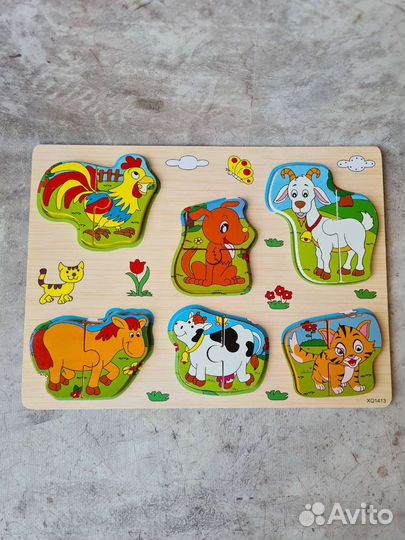 Деревянные пазлы вкладыши