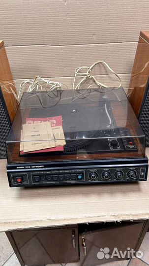 Проигрыватель винила вега 108.unitra.С аккустикой