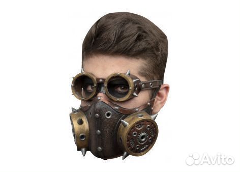 Маска Морда Стимпанк с Очками карнавальная
