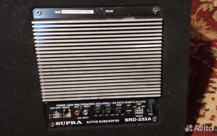 Сабвуфер и усилитель