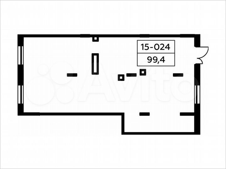 Аренда, торговое помещение площадью 99.4 кв.м