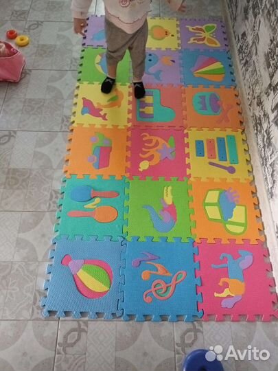 Детский коврик для ползания пазл