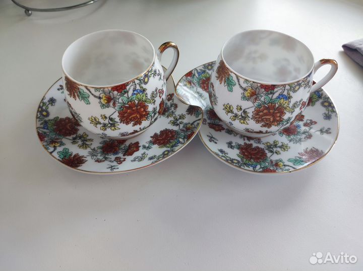 Чашки для кофе, кофейная пара, сервиз чайный