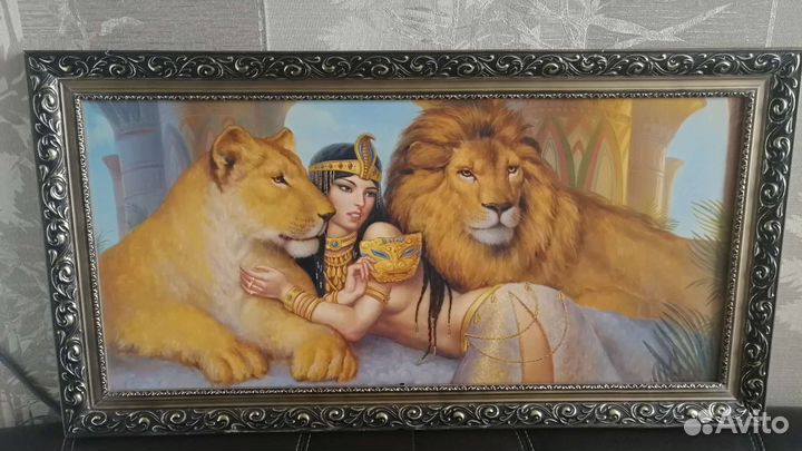 Картина клеопатра львы