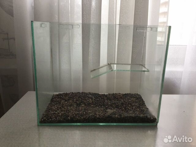 Аквариум+сачок+грунт