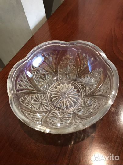 Перламутровая хрустальная вазочка СССР 70-80 х г