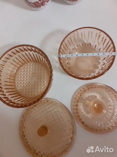 Вазочка с крышкой СССР для варенья