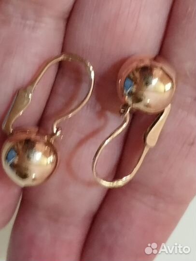 Золотые серьги СССР