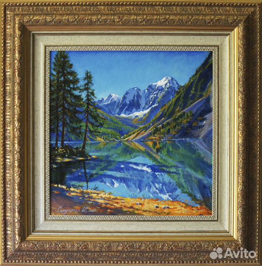 Картина маслом на холсте Горы. -на подарок