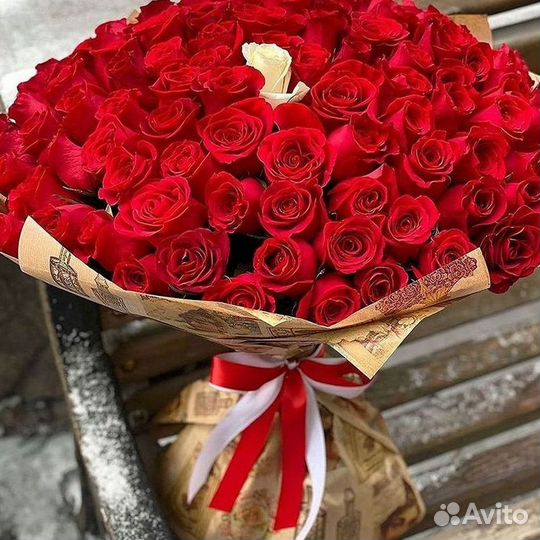 Высокие розы Доставка цветов