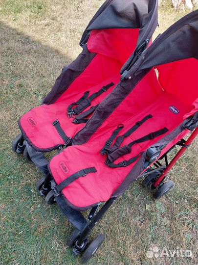 Коляска-трость chicco для двойни