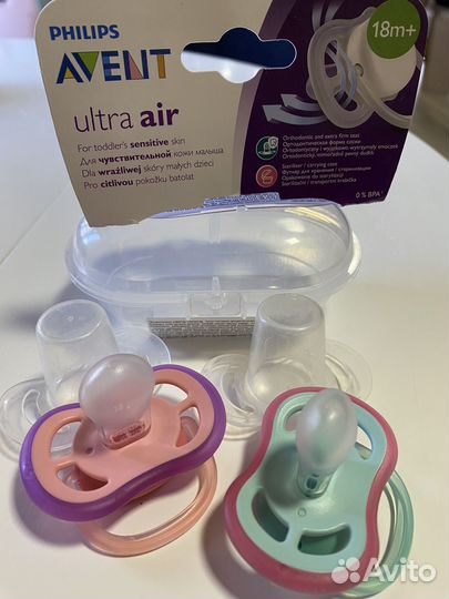 Соска пустышка avent ultra air 18+