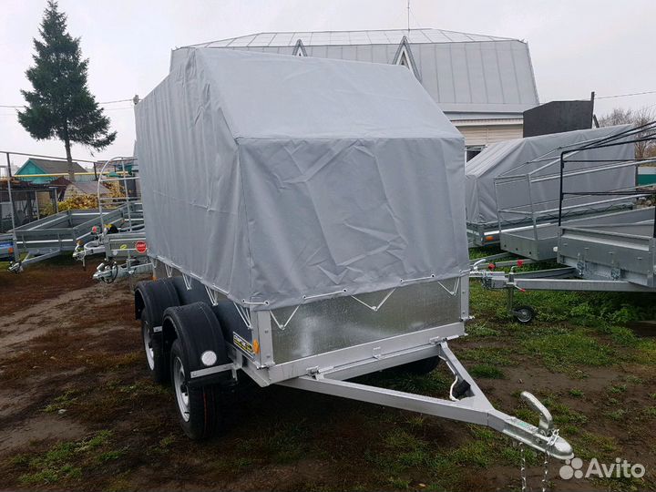 Прицеп оцинк. 2-осный 2.5х1.3 тент 1500мм