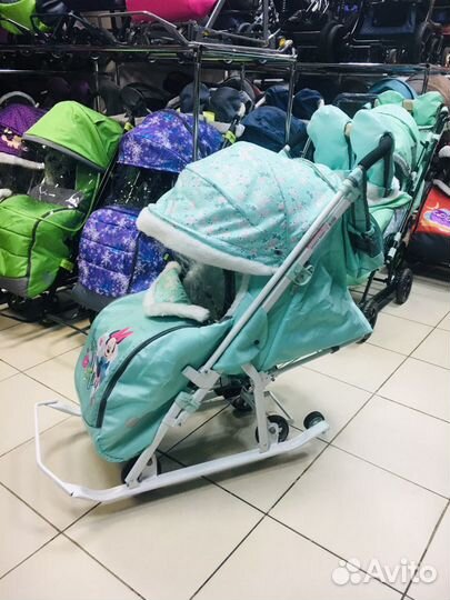 Коляска санки новые