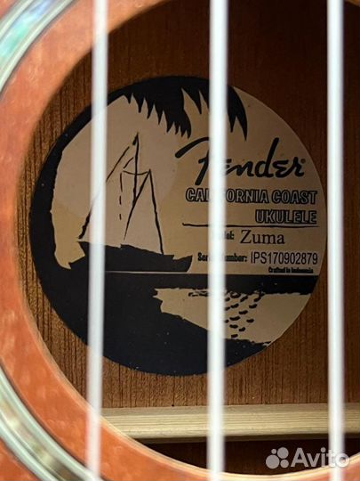 Fender ukulele zuma – укулеле размера концерт