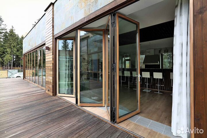 Раздвижные алюминиевые двери для террасы