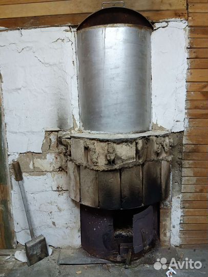 Печь для бани с баком б/у